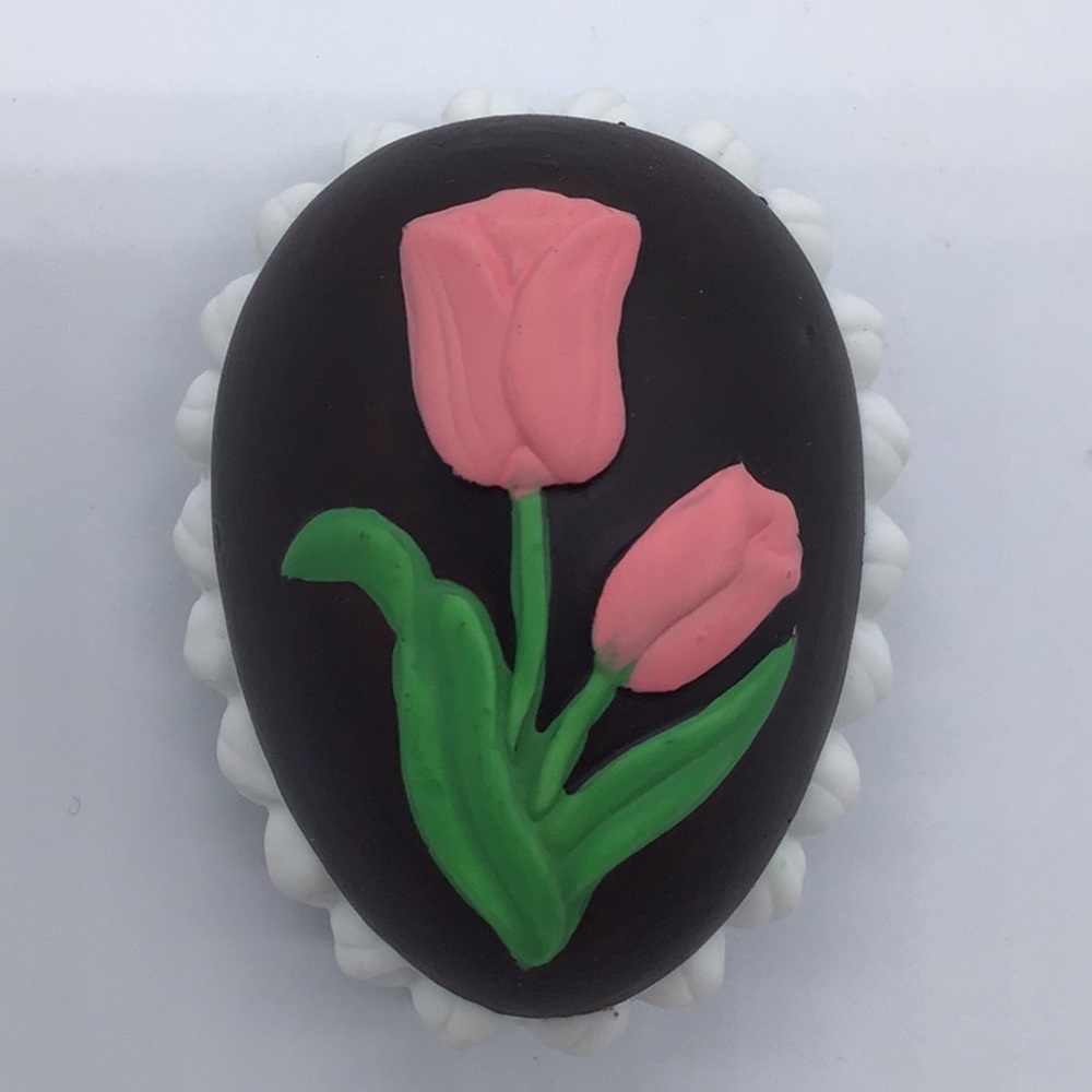 Vintage Ceramic Faux Chocolate Decorated Easter Egg